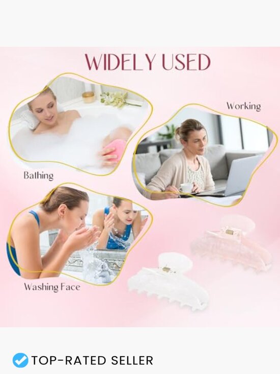 8-Pack Acrylic Hair Claw Clips Non-Slip Strong Hold for Thick Thin Hair main image 4